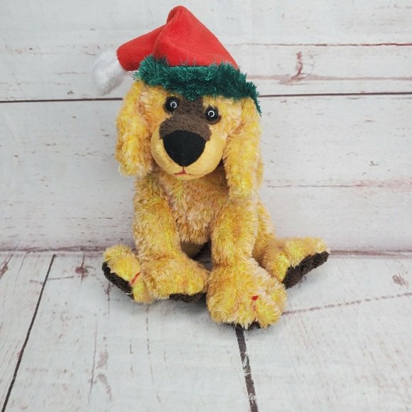 Vintage TY Beanie Baby Jingle Pup 2001 Christmas Puppy 7'' Stocking Stuffer - Picture 2 of 8